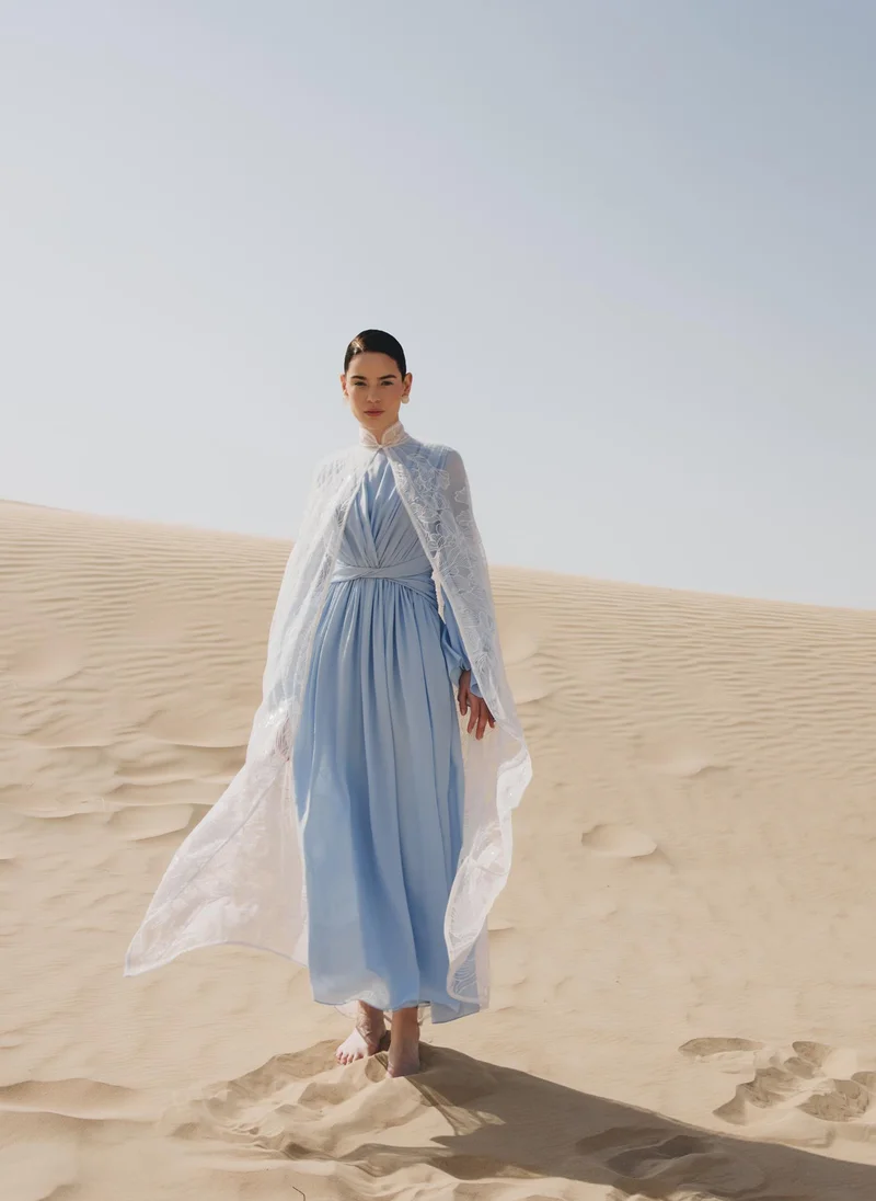 ليتشي فستان ماكسي خفيف الوزن بخصر منسدل